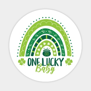 One Lucky Baby St Patricks Day Rainbow Magnet